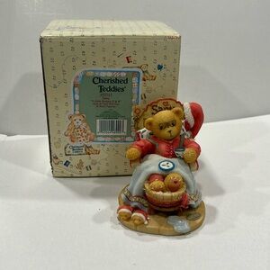 Cherished Teddies A Little Holiday R&R Santa Figure with box CT4